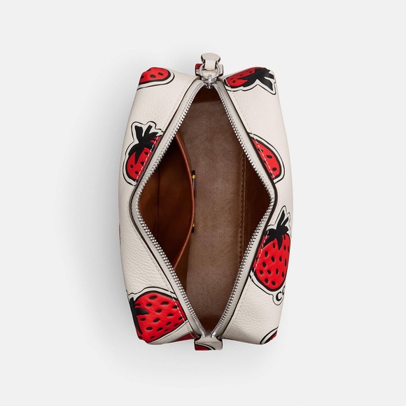 NWT Coach Essential Cosmetic Pouch with Strawberry Print - Picture 3 of 5